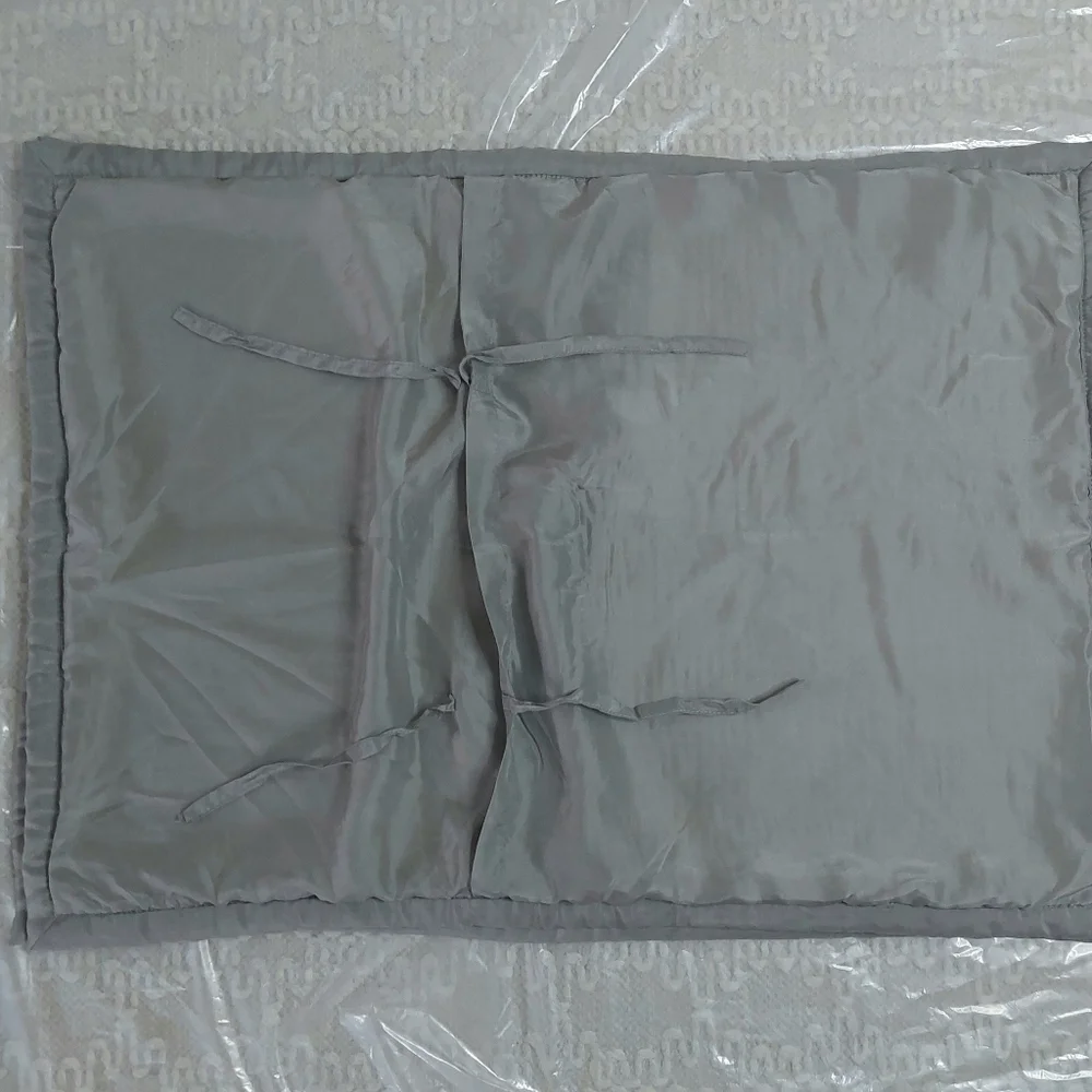 Restoration Hardware Silk Quilted/ Stitch Gray Set Of 2 Shams! (P25)